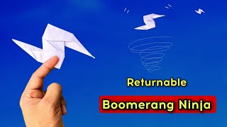 New Returnable boomerang flying boomerang helicopter paper return helicopter toy best fly ninja [upl. by Elades]