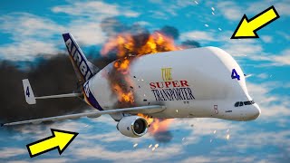 A380 Emergency Landing On Water With Exploded Engines  GTA 5 [upl. by Kreit697]