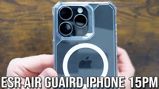 ESR Air Guard Screen Protector Case iPhone 15 Pro Max [upl. by Aryahay]