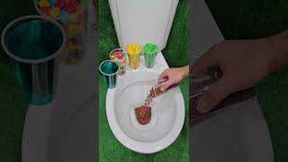 ASMR Various Candy Colors Rainbow Candy in Toilet [upl. by Sanferd763]