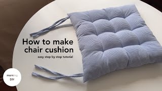 DIY chair cushion easy step by step  How to seat cushion [upl. by Corsiglia]