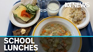 Call to drop lunchboxes introduce canteen meals in Australian schools  ABC News [upl. by Karola]