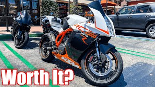 KTM RC8 1190 R First Ride amp Review 🦄  Yamaha R1 Triumph Street Triple [upl. by Aciret]