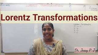 Lorentz Transformation Equations [upl. by Ahsaekal]