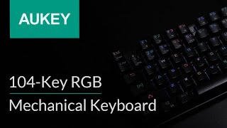 AAUKEY 104Key RGB Mechanical Keyboard KMG3 [upl. by Nivle]