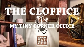 DIY Closet Office Cloffice Converting a Closet Into an Office  Woodworking Builds [upl. by Eelidnarb]