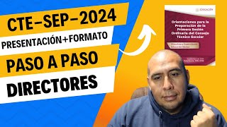 Presentación PASO a PASO  consejo técnico escolar primera sesión ordinaria Directores [upl. by Ttehr]