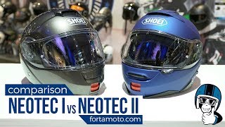 Shoei Neotec 2 vs Shoei Neotec 1  FortaMotocom [upl. by Ativad934]