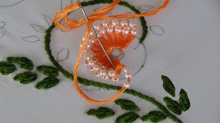 Hand Embroidery Buttonhole Chain​ Stitch [upl. by Tabib]