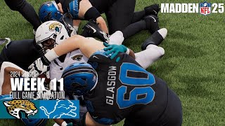 Jacksonville Jaguars vs Detroit Lions  Madden NFL 25 Simulation madden25 [upl. by Nnahtebazile]