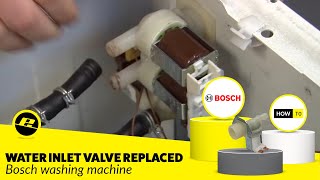 Water Inlet Valve  Easy Replacement on a Bosch Washing Machine [upl. by Kemeny]