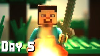 LEGO Minecraft Survival Day 5 Stop Motion Animation [upl. by Viki710]