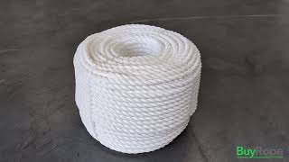 20mm White Polypropylene Rope 220m Coil Demo  BuyRope [upl. by Bernetta]