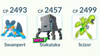 Using new ultrabeast STAKATAKA in Pokémon GO Battle League [upl. by Isacco]