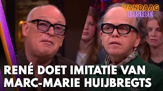 René doet imitatie van MarcMarie Huijbregts Hij praat echt zo  VANDAAG INSIDE [upl. by Shanda]