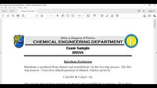 Butadiene Production Process Simulation [upl. by Elaen]