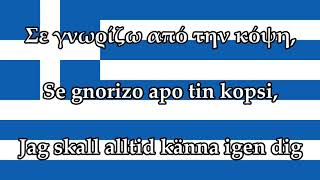 Svensk text  Ύμνος εις την Ελευθερίαν  Greklands Nationalsång [upl. by Calore62]