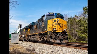 Woodford Virginia CSX RFampP Sub Trains [upl. by Yrailih]