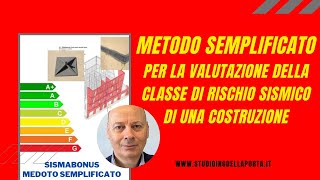 Sismabonus metodo semplificato classificazione del rischio sismico delle costruzioni [upl. by Justicz]