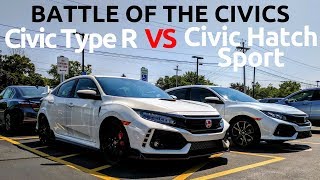 Honda Civic Type R vs Civic Hatchback Sport  Owners Comparison [upl. by Sallad]