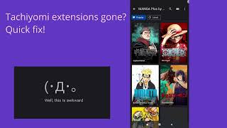 Tachiyomi extensions gone QUICK FIX [upl. by Acinej176]