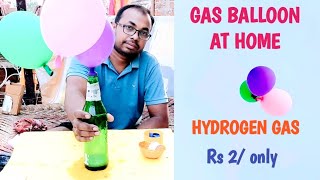 Gas Ballon making at home  Hydrogen gas at home  Gas Balloon easy to make [upl. by Wolfgram169]