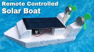 How to Make Boat  Solar Powered Boat with Remote Control [upl. by Armmat938]