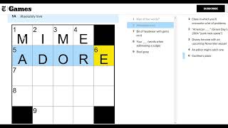 Solving Today’s NYT Mini CrosswordTips Tricks Walkthrough for Nov 21st 2024 [upl. by Cahan636]