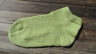 Wooly simple sock lefthanded knitting tutorial [upl. by Adnor555]