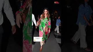 Deepika Padukone looks gorg in this Sabyasachi floral green attire teamed with LV Dauphine MM bag [upl. by Rosie890]