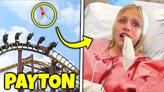 Payton fell off the roller coaster then Ninja Kidz TV [upl. by Fonz]