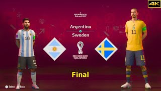 FIFA 23  ARGENTINA vs SWEDEN  MESSI vs IBRAHIMOVIC  FIFA WORLD CUP FINAL  4K [upl. by Ettegdirb]