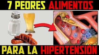 7 ALIMENTOS que AUMENTAN tu PRESION ARTERIAL HIPERTENSION [upl. by Connelly]