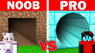 NOOB vs PRO SAFEST SECURITY TUNNEL BUILD CHALLENGE  Minecraft [upl. by Namrac]