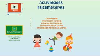 Actividades Psicomotoras lateralidad orientación espaciotemporal y orientación de letras [upl. by Epillihp952]