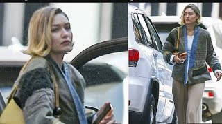 Gigi Hadid Rocks Trendy Layered Look in NYC After Girls Night Out with Taylor Swift [upl. by Wexler300]