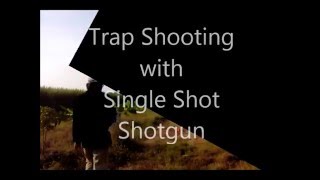 Trap shooting with single shot break action shotgun Hatsan Optima [upl. by Tiertza]