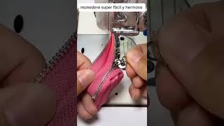 Aprende a realizar un bonito monedero con este tutorial de costura shorts [upl. by Oetomit257]