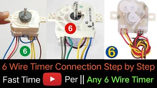 Washing Machine 6 Wire Timer Connection Step By Step In Hindi✅ [upl. by Pylle]