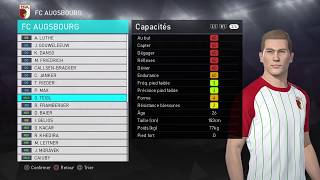 PES 2018 FC AUGSBURG created players stats [upl. by Sands136]