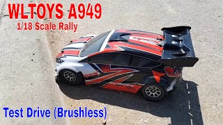 🎦 V05 WLToys A949 118 Test Drive Upgraded with Brushless motor [upl. by Deraj981]