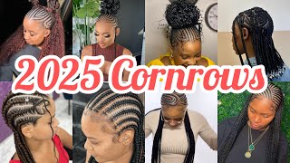 ‼️100 Latest amp New Cornrows Hairstyles For 2025🔥 [upl. by Alistair]