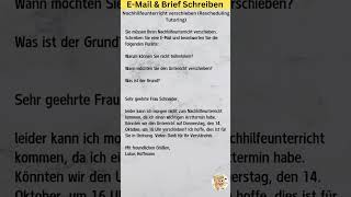 EMail amp Brief Schreiben A1 A2 B1  Deutsch Sprechen Deutsch Hören deutsch [upl. by Plate]