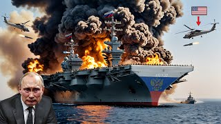 3 hours ago US missilearmed helicopters successfully destroy Russias main aircraft carrier [upl. by Akena]