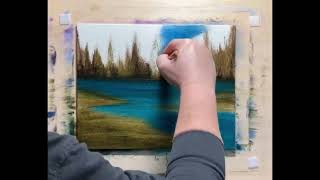 Oil Painting Video Real Time Landscape Painting [upl. by Ennayhs]