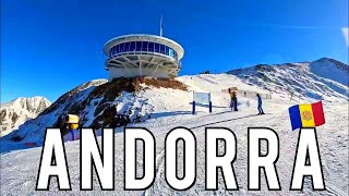 ANDORRA 🇦🇩 GRANDVALIRA SKI RESORT  PAS DE LA CASA  CANILLO  GRAU ROIG 19 DECEMBER 2023 4K [upl. by Elatnahs]