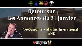 Magic Arena Retour sur les Annonces du 31 Janvier [upl. by Erdnaed517]