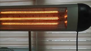 2500W Freestanding Electric Infrared Patio Heater with Quartz Heating Element UK Plug Voltage 220V [upl. by Freiman]