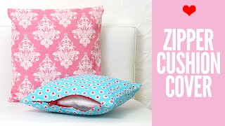 Zippered Cushion Covers for Beginners  Easy Tutorial [upl. by Afira]