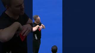 Red card without touching the ball  SDTV Handball [upl. by Heinrich900]